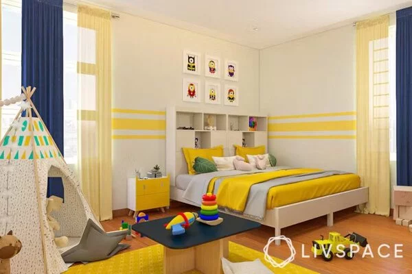 استفاده از رده های رنگ زرد برای اتاق کودک