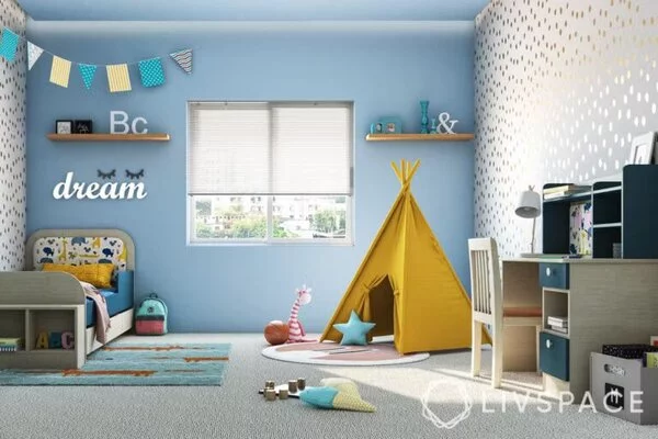 رنگ برجسته برای اتاق کودک