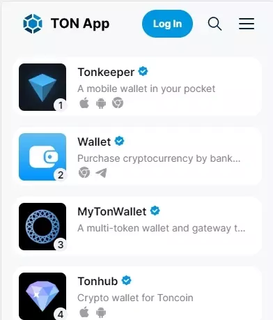 ایجاد کیف پول TON در موبایل