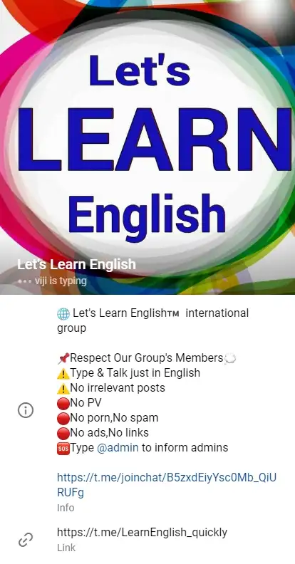کانال تلگرام Lets Learn English